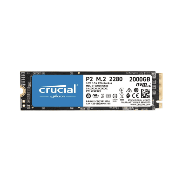 SSD Crucial P2 2TB NVMe Gen3 x4