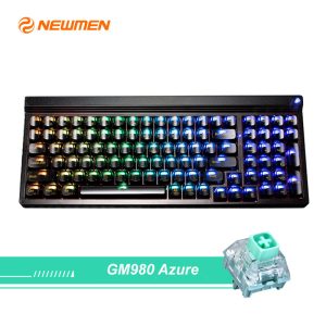Bàn phím cơ không dây NEWMEN GM980 Black Star Gasket Wireless - Switch Azura, Misty rain